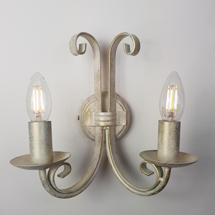 Lisbon Ivory Gold Wall Light