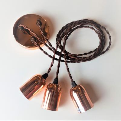 Cluster Copper Three Light                with Choice of Finishes                                     